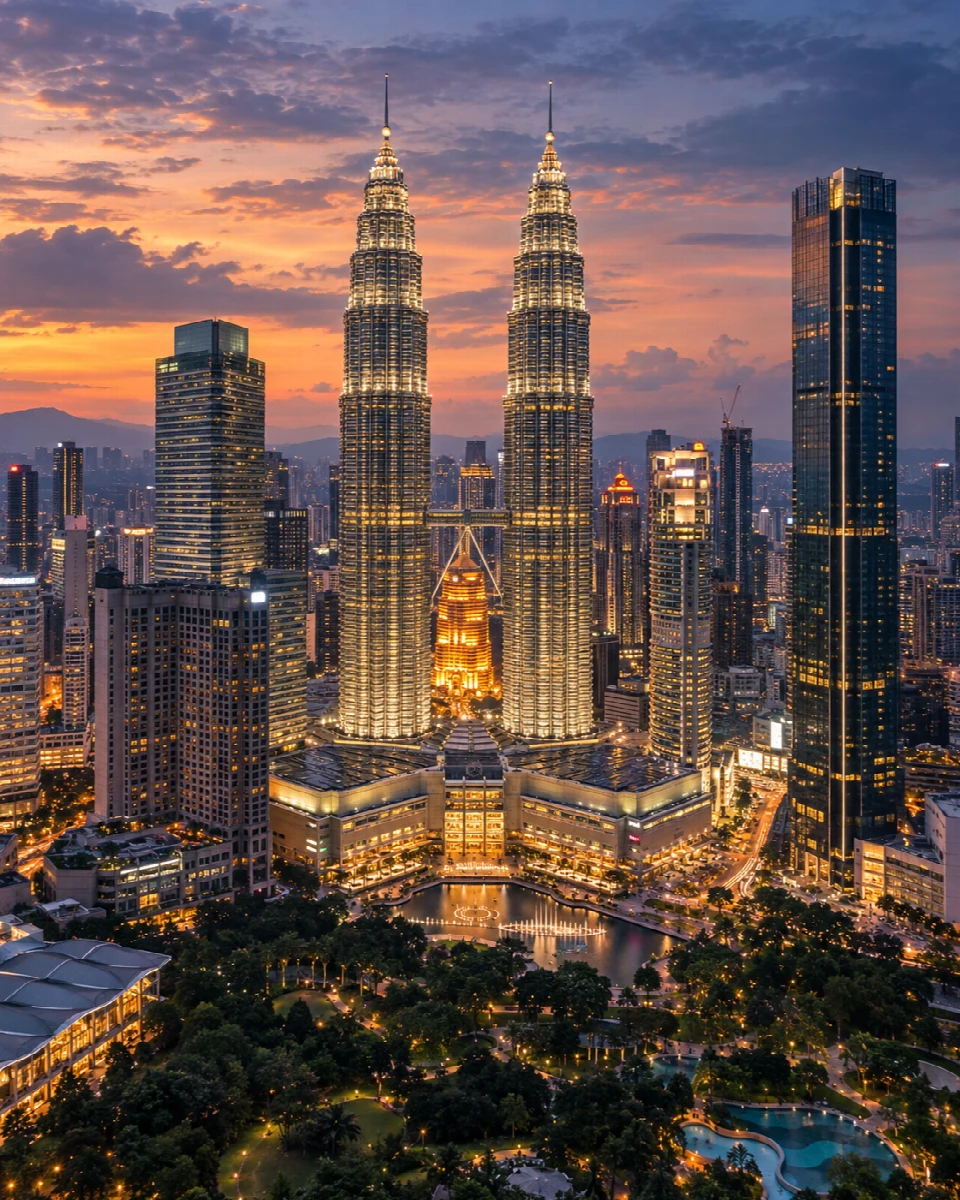 Kuala Lumpur skyline with the Petronas Towers