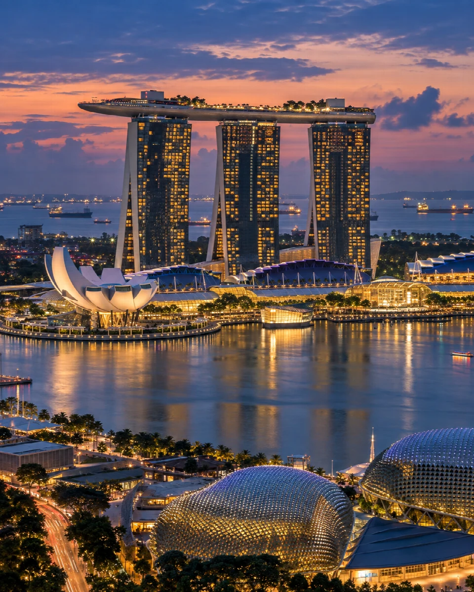 Marina Bay Sands and Singapore waterfront