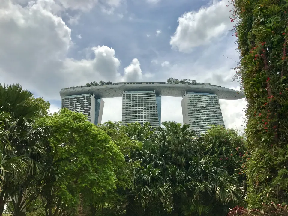 Gardens and city architecture in Singapore